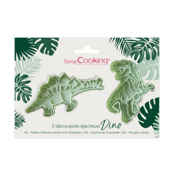 Cortante com ejetor Conj. 3, Dinossauros - Scrap Cooking