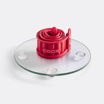 Forma Quicheform 18cm Vermelho prato de vidro e pés 0,8L - Coox