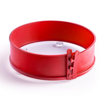 Forma springform 26x7 cm com prato de vidro e pés - Coox