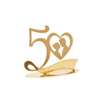 Bodas de ouro dourada 50 anos - aniversário casamento Dekora